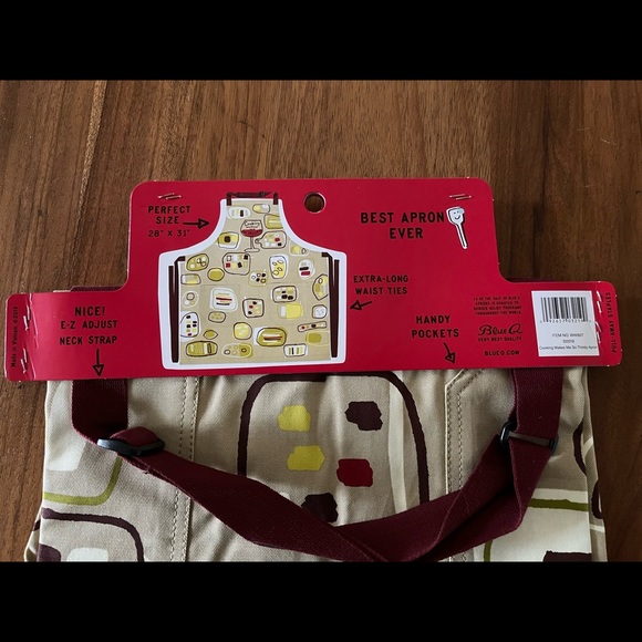 Apron with wine print NWT - Picture 4 of 5